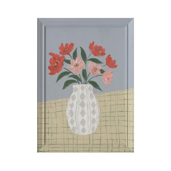 Kézzel festett keretezett-vászon kép 50x70 cm Village – Bizzotto