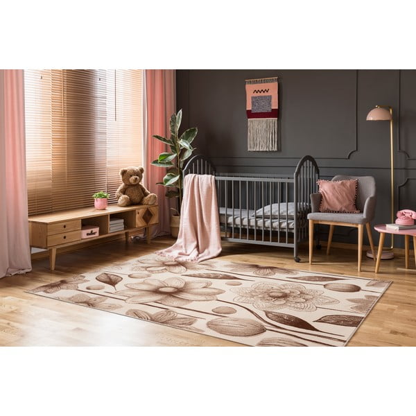 Bézs gyerek szőnyeg 160x230 cm Daisies Dark Beige – FD-image-1