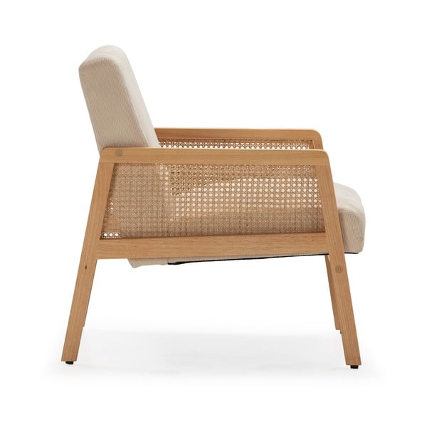 Bézs kordbársony szőtt fotel Debra – Marckeric-image-3