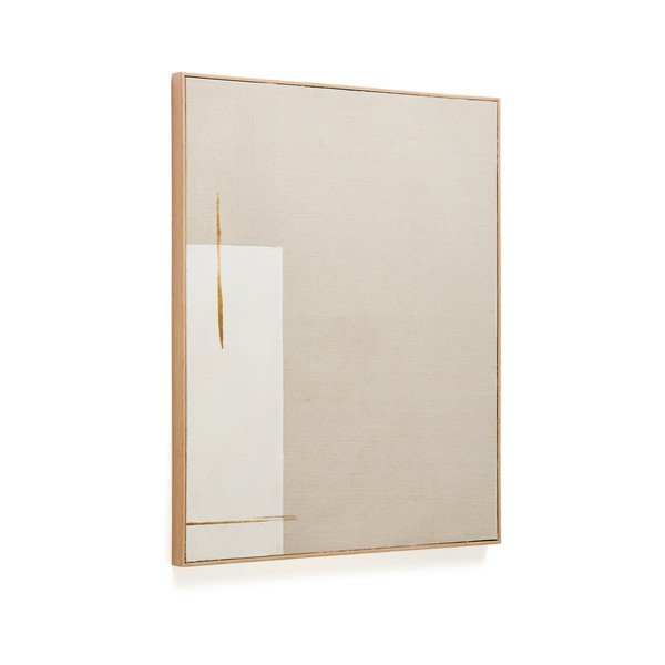 Kézzel festett keretezett-vászon kép 80x100 cm Salin – Kave Home-image-2