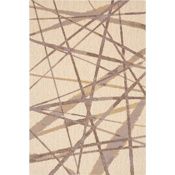 Bézs gyapjú szőnyeg 200x300 cm Sticks – Agnella