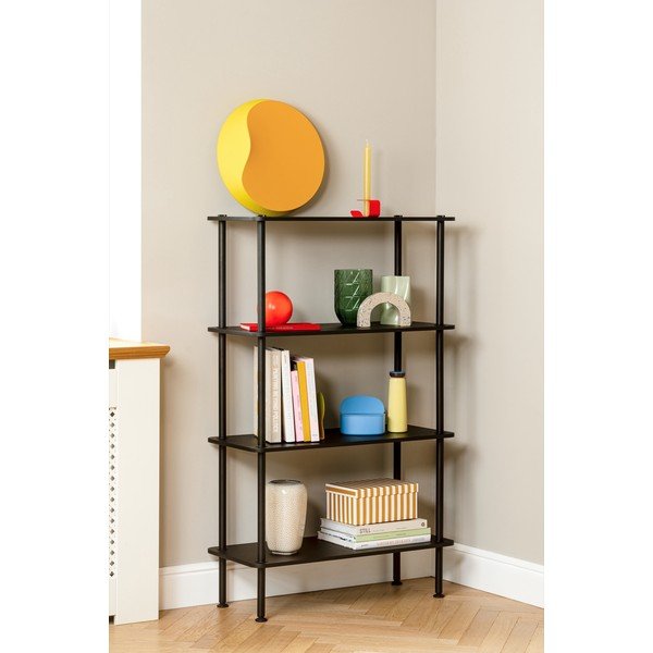 Kék polcos állvány tölgyfa dekorral 80x127x35 cm Teidi – noo.ma-image-4