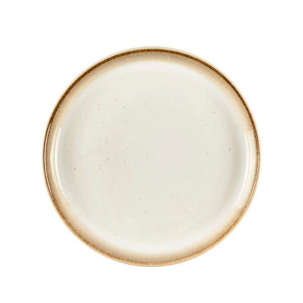 Premium bézs agyagkerámia szervírozó tányér, ø 17 cm - Bitz