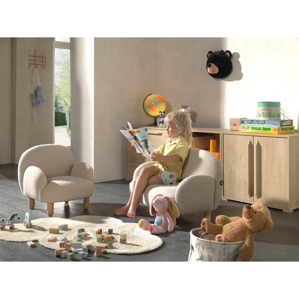 Bézs buklé gyerek fotel Rocky – Vipack-image-3