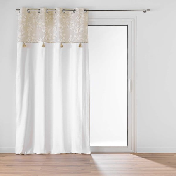 Fehér-bézs pamutkeverék függöny 140x240 cm Altea – douceur d'intérieur