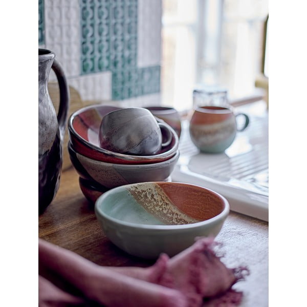 Zöld-narancssárga agyagkerámia tálka 572 ml Paula – Bloomingville-image-1