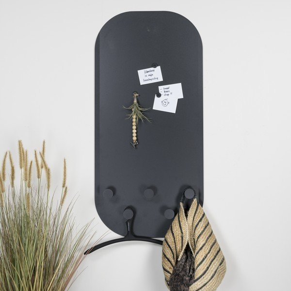 Fekete fém fali fogas 55 cm Espen – Spinder Design-image-1