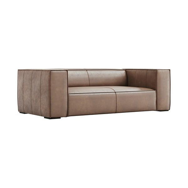 Világosbarna bőr kanapé 212 cm Madame – Windsor & Co Sofas-image-2