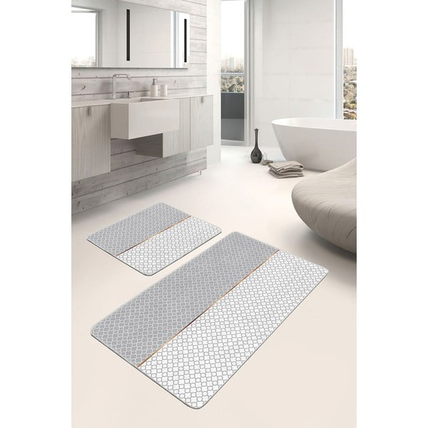 Szürke fürdőszobai kilépő szett 2 db-os 60x100 cm – Mila Home-image-2