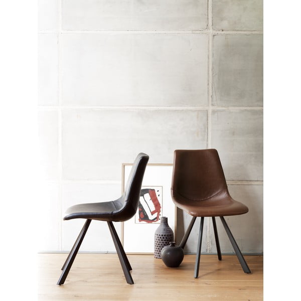 Alpha fekete étkezőszék fekete lábakkal - Rowico-image-1