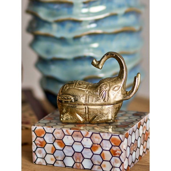 Dekoratív poligyanta tárolódoboz 13x10x5 cm Domino – Bloomingville-image-2