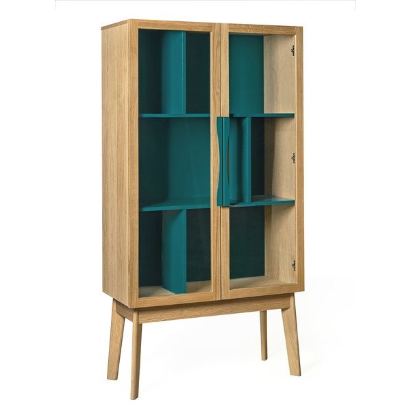 Avon türkizkék könyvszekrény/tálalószekrény - Woodman-image-2