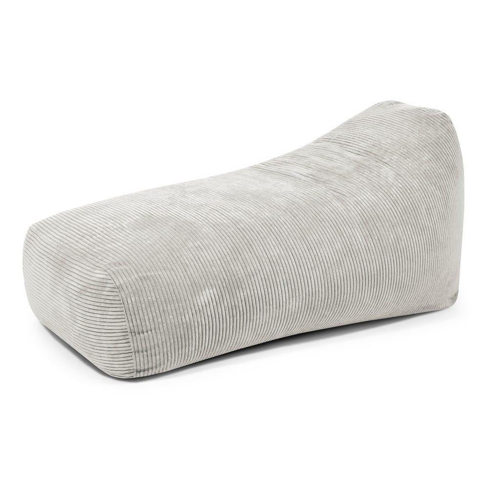Krémszínű kordbársony babzsákfotel Snug Long 140  SLOWDOWN