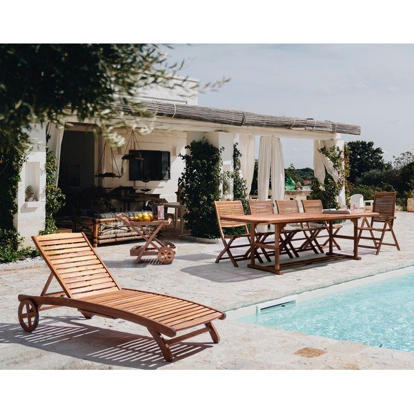 Natúr színű tömörfa kerti szék Noemi – Bizzotto-image-1