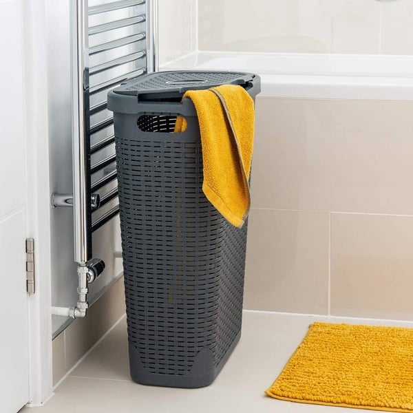 Effect Slim Hamper szürke szennyeskosár, 40 l - Addis-image-1