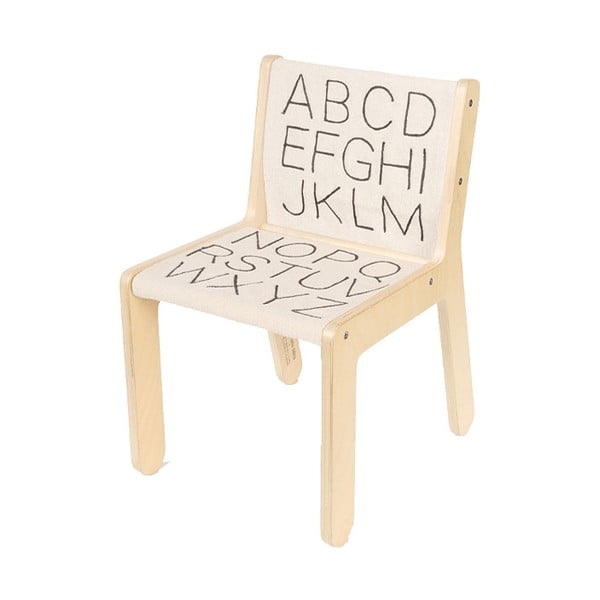 Bézs-natúr színű gyerek szék ABC – Lorena Canals