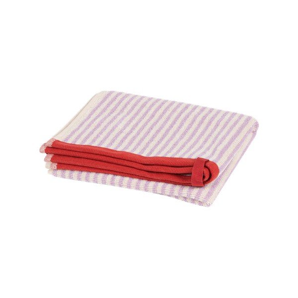 Levendula színű-krémszínű frottír pamut törölköző 50x80 cm Gobo – noo.ma