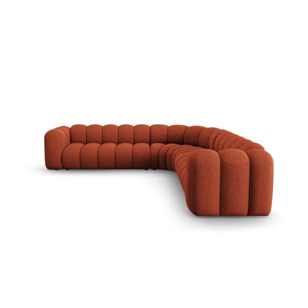 Téglavörös zsenília moduláris sarokkanapé Lupine – Micadoni -image-2