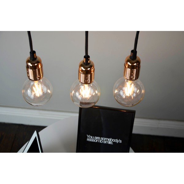 Uno háromágú függőlámpa rézszínű részletekkel - Sotto Luce-image-2