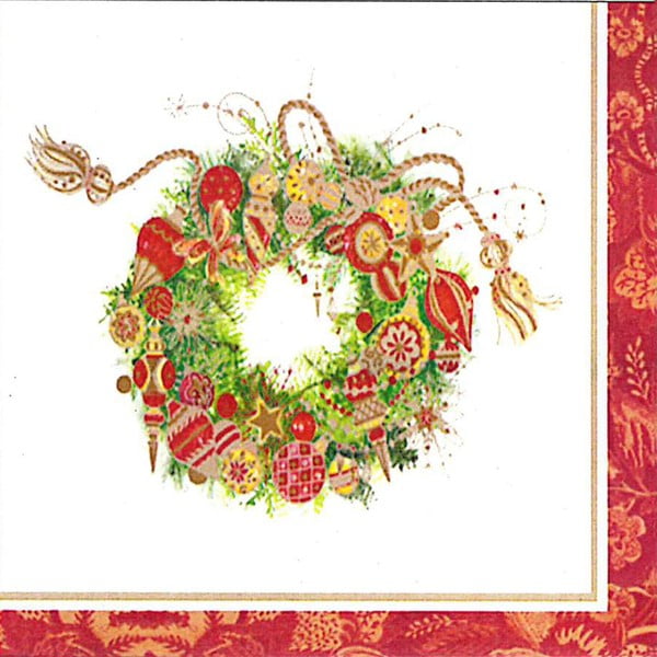 Spirit Wreath 10 db-os papírszalvéta szett karácsonyi motívummal - PPD
