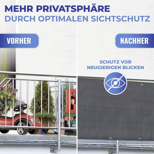 Fekete műanyag belátásgátló erkélyre 500x85 cm – Maximex-image-3