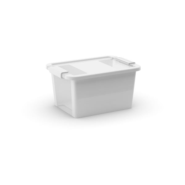 Fehér fedeles műanyag tárolódoboz 36,5x26x19 cm Bi-Box S – KIS