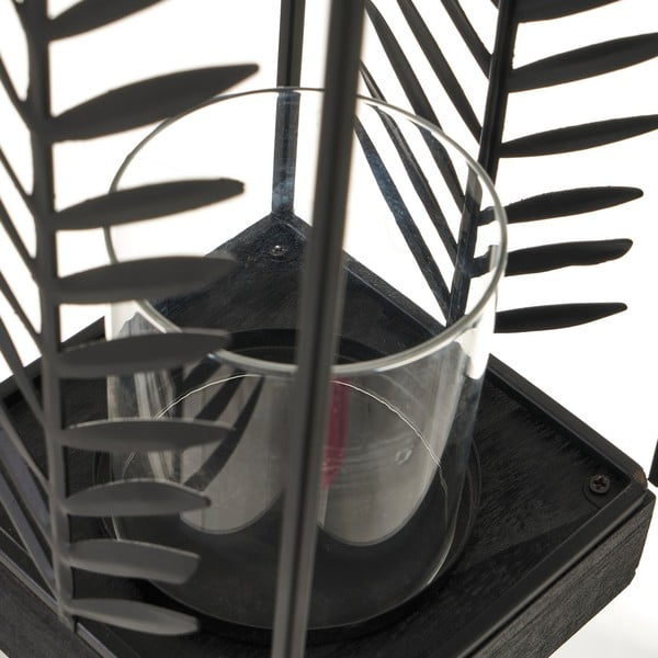 Fekete fém lámpás, magasság 40,5 cm - Casa Selección-image-3