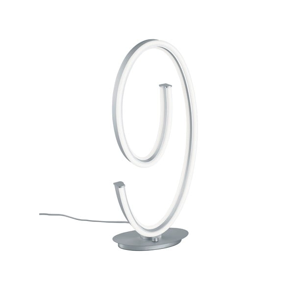 Szürke LED asztali lámpa hangvezérléssel-mobil alkalmazás vezérléssel, fém búrával (magasság 65 cm) Ciola – CINQUE