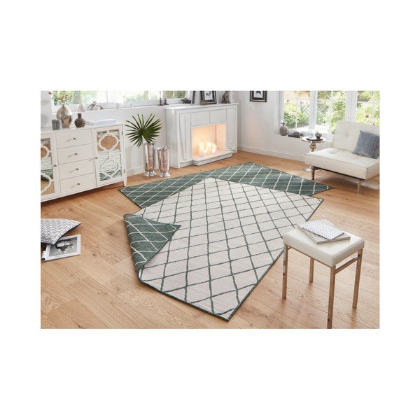 Malaga zöld-krémszínű kültéri szőnyeg, 200 x 290 cm - NORTHRUGS-image-2