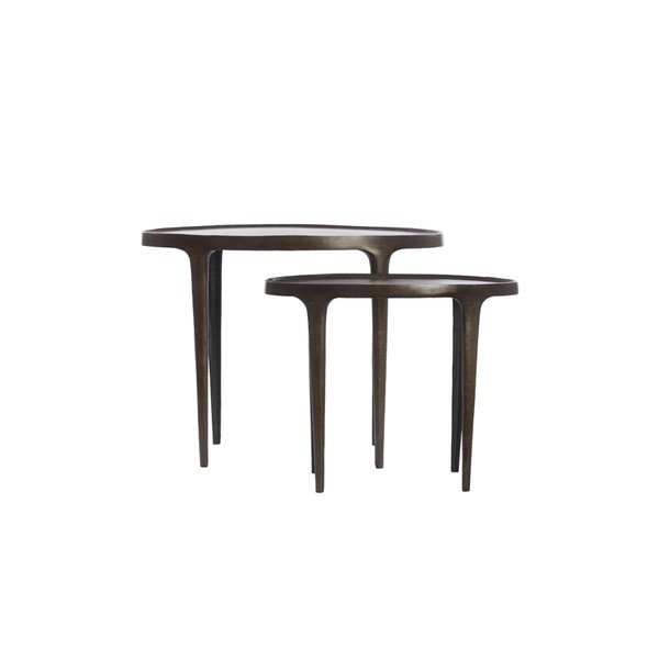 Fém kerek tárolóasztal szett 2 db-os 33x70 cm Arica – Light & Living-image-1