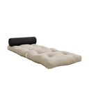 Szürkésbézs futon matrac 70x200 cm Wrap Linen Beige/Dark Grey – Karup Design