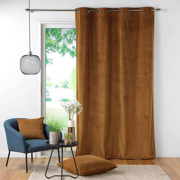 Barna kordbársony függöny 140x260 cm Casual – douceur d'intérieur-image-2
