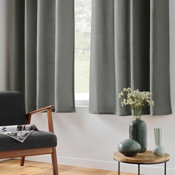 Szürke mikroszálas termo függöny 135x180 cm Micropolar – douceur d'intérieur-image-3