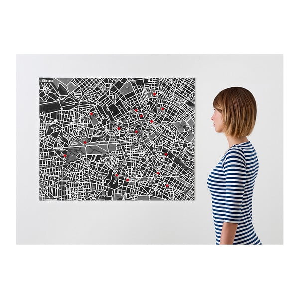 Pin Berlin fekete falitérkép - Palomar