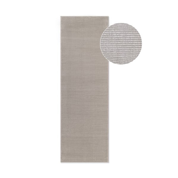 Szürke-krémszínű futószőnyeg 80x240 cm Perles Dolomite – Elle Decoration