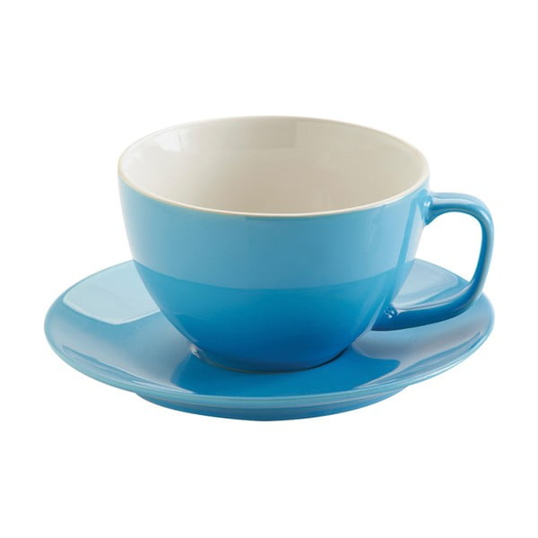 Sea Breeze kék agyag csésze csészealjjal - Price & Kensington