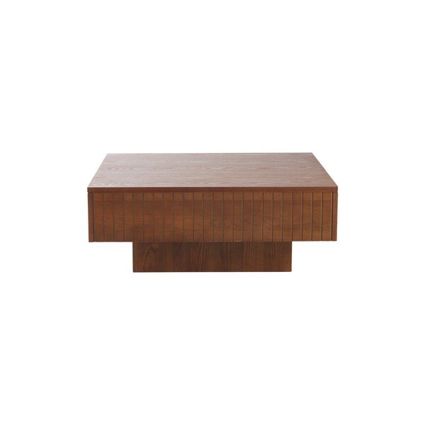 Sötétbarna MDF dohányzóasztal 90x90 cm Furuvik – Jotex