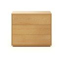 Alacsony természetes színű tölgyfa komód 90x75 cm Abilen - Kave Home