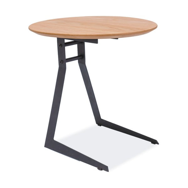 Vico kisasztal fekete lakkozott acél szerkezettel, Ø 45 cm - Signal