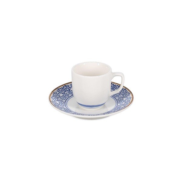 Fehér-kék porcelán csésze cappucinóhoz 200 ml Azul – BonBistro-image-3