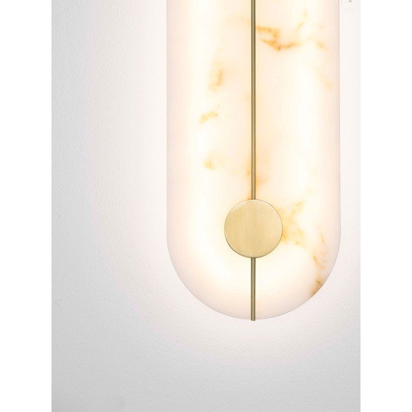 Krémszínű-sárgaréz színű LED fali lámpa kő dekorral Aider – Nova Luce-image-2