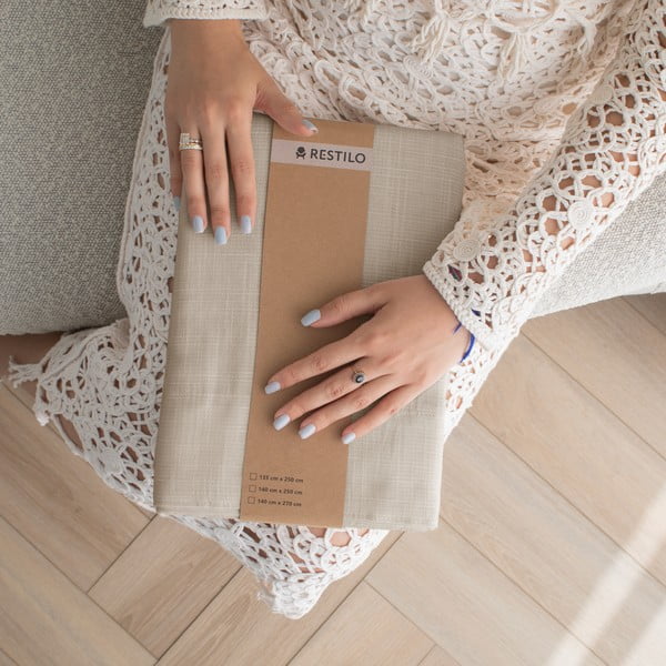 Bézs függöny 140x250 cm Valeta – Restilo-image-4