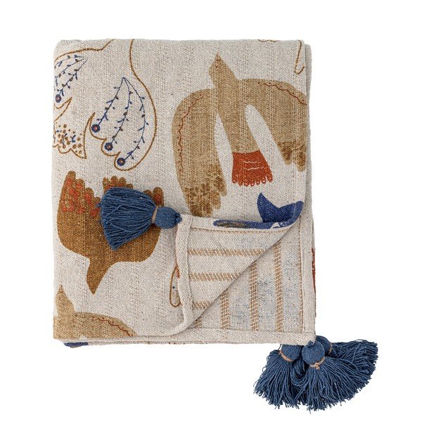 Barna újrahasznosított pamut takaró 130x160 cm Anniversary – Bloomingville-image-4