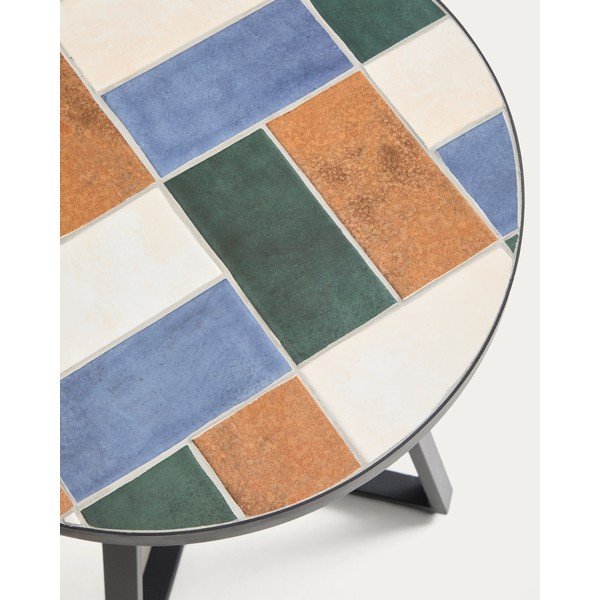 Kerek kerti kisasztal kerámia asztallappal ø 45 cm Tella – Kave Home-image-4