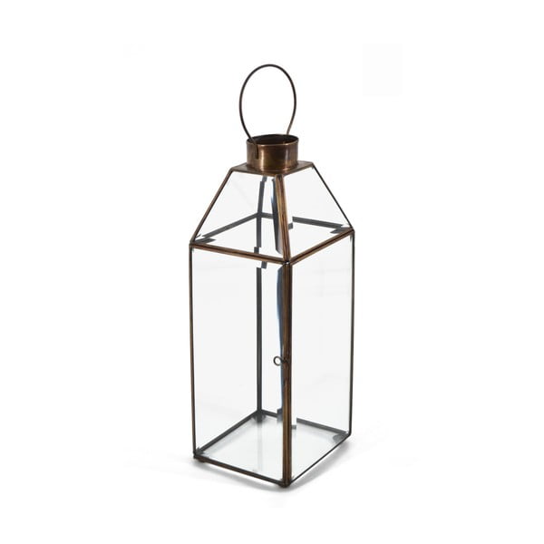 Bisel üveg lámpás fém vázzal, magasság 30 cm - Moycor