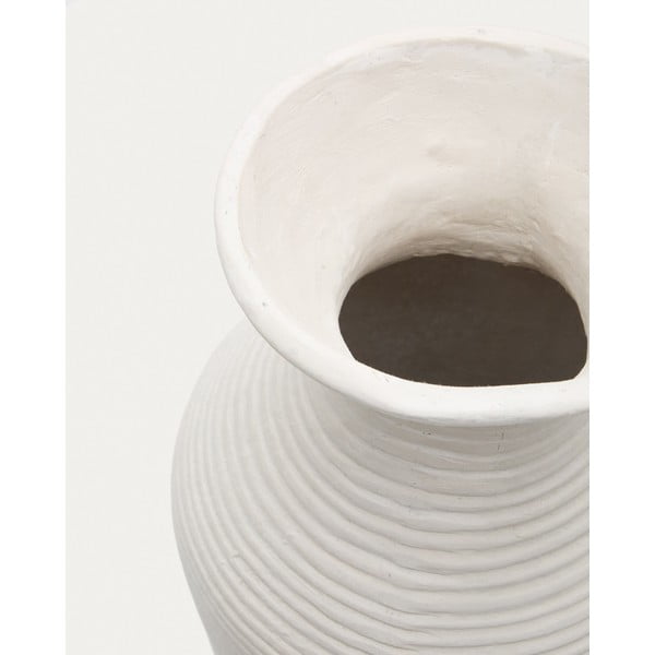 Krémszínű kézzel készített magas váza (magasság 72 cm) Pria – Kave Home-image-1