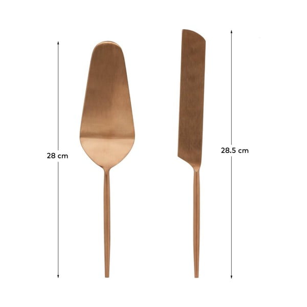 Rozsdamentes acél torta tálaló készlet 2 db-os Kelda – Kave Home-image-3