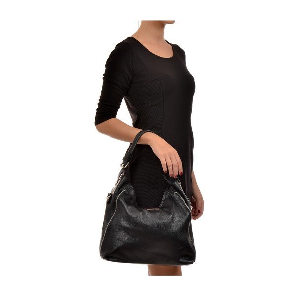 Anna fekete bőr kézitáska - Mangotti Bags-image-4