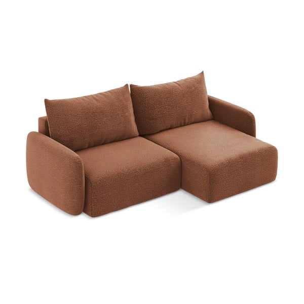 Téglavörös kinyitható-tárolóhelyes sarokkanapé (jobb oldali) Kalena – Makamii-image-3