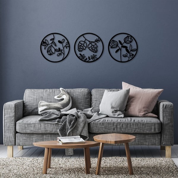 Fém fali dekoráció Floral – Wallity-image-3